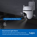 TP-Link Tapo C520WS kamera 2K QHD 4MP, H.264, 360° /130° Pan/Tilt, Starlight-Color Night Vision, microSD, dvosmjerni audio, detekcija pokreta, vodootporna IP66, Wi-Fi, Tapo app