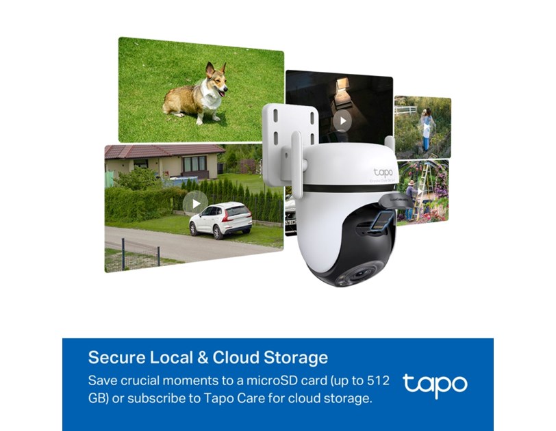 TP-Link Tapo C520WS kamera 2K QHD 4MP, H.264, 360° /130° Pan/Tilt, Starlight-Color Night Vision, microSD, dvosmjerni audio, detekcija pokreta, vodootporna IP66, Wi-Fi, Tapo app