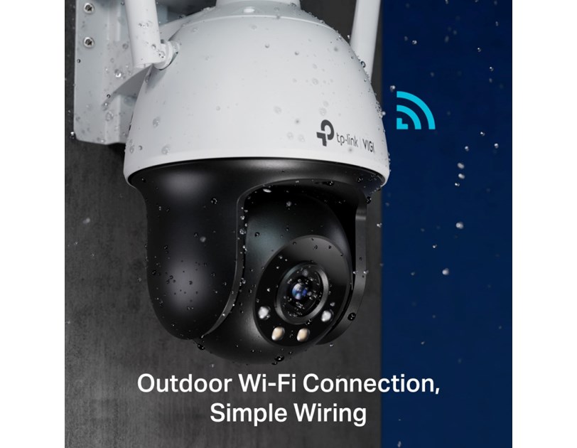 TP-Link VIGI C540-W-4 Full color kamera 2K 4MP, Pan/Tilt, H.265+, 4mm leća, RJ45, Night Vision, microSD, dvosmjerni audio, detekcija pokreta, vodootporna IP66, VIGI app