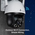 TP-Link VIGI C540-W-4 Full color kamera 2K 4MP, Pan/Tilt, H.265+, 4mm leća, RJ45, Night Vision, microSD, dvosmjerni audio, detekcija pokreta, vodootporna IP66, VIGI app
