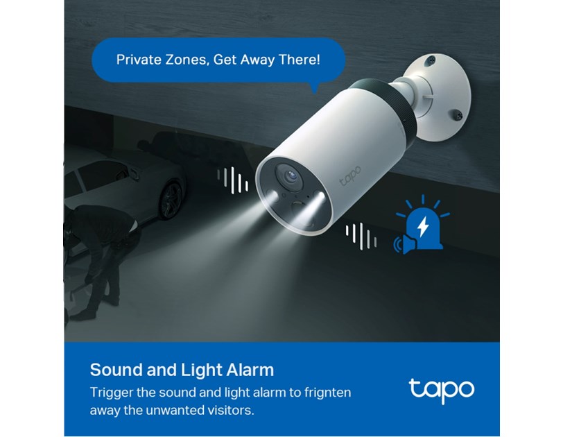 TP-Link Tapo C420 kamera 2K QHD 4MP, Full-Color Night Vision, microSD, 2×Spotlights, dvosmjerni audio, detekcija pokreta, vodootporna IP65, Wi-Fi, Tapo app