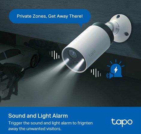 TP-Link Tapo C420S1 kamera + Tapo H200 hub 2K QHD, H.264, Full-Color Night Vision, microSD, 2×Spotlights, dvosmjerni audio, detekcija pokreta, vodootporna IP65, Wi-Fi, Tapo app