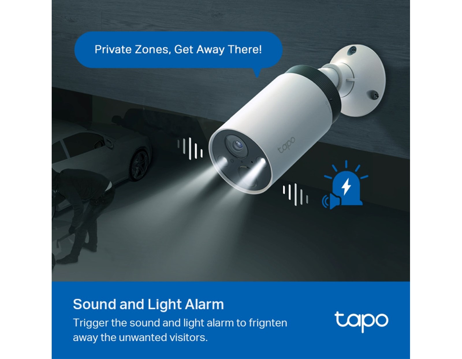 TP-Link Tapo C420S1 kamera + Tapo H200 hub 2K QHD, H.264, Full-Color Night Vision, microSD, 2×Spotlights, dvosmjerni audio, detekcija pokreta, vodootporna IP65, Wi-Fi, Tapo app