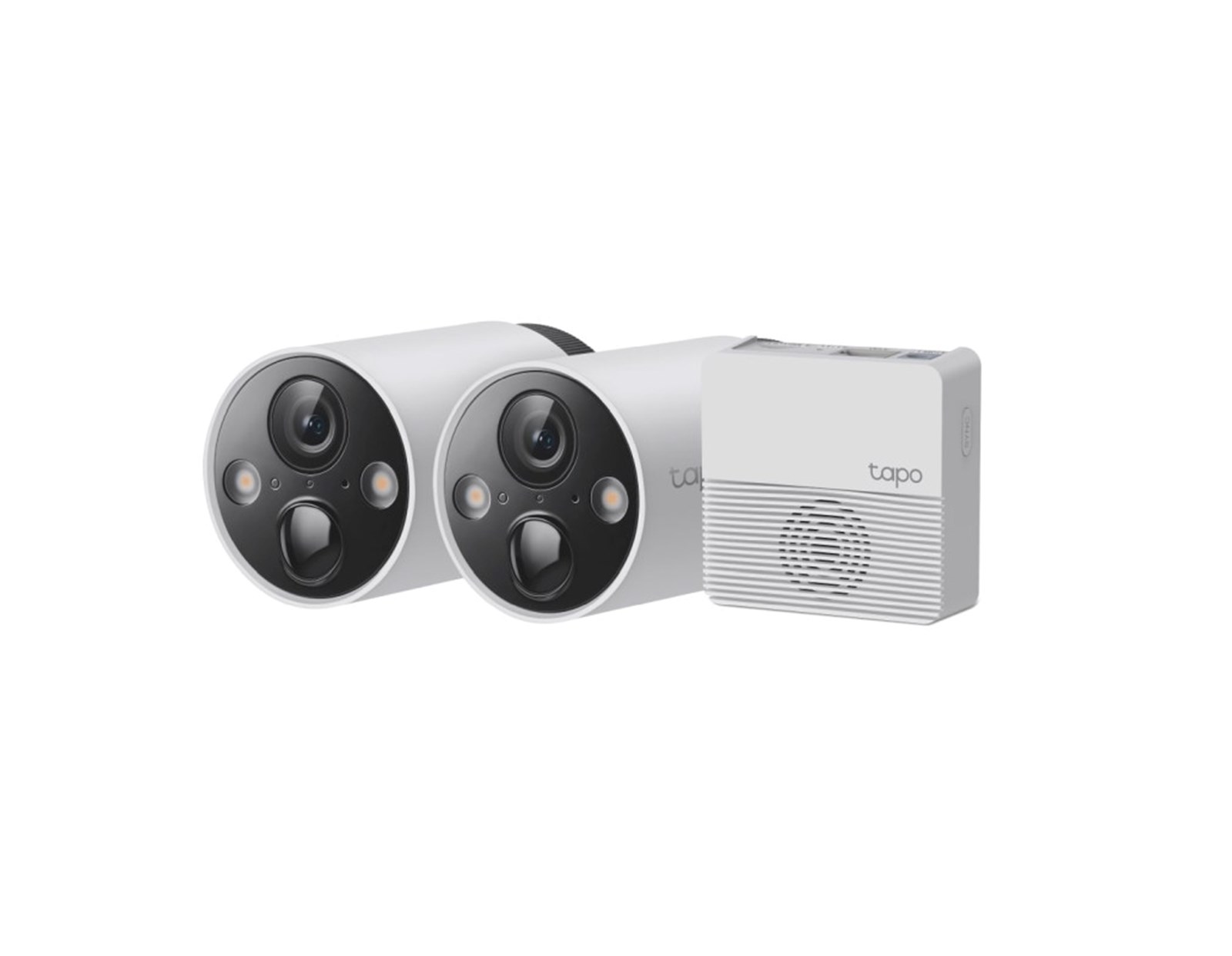 TP-Link Tapo C420WS kamera (2 kom) + Tapo H200 HUB 2K QHD), H.264, Full-Color Night Vision, 2xSpotlights, microSD, dvosmjerni audio, detekcija pokreta, vodootporna IP65, Wi-Fi, Tapo app