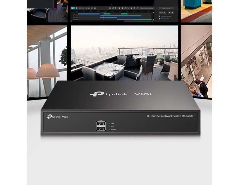 TP-Link VIGI NVR1008H mrežni video snimač 8 kanala, H.265, 5MP, 1×SATA, VGA/HDMI, 2×USB2.0, Vigi app