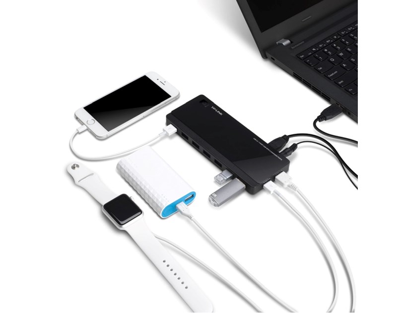 TP-Link USB3.0 Hub 7-port + 2 port za punjenje, sa napajanjem