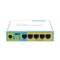Mikrotik RB750UPr2, hEX PoE lite, 650MHz CPU, 64MB RAM, 5xLAN, (4×PoE izlaz), USB, RouterOS L4, plastično kućište, PSU	