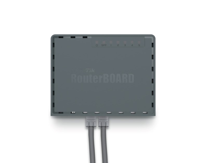 Mikrotik RB760iGS hEX S with Dual Core 880MHz MHz CPU, 256MB RAM, 5×G-LAN, SFP, USB, PoE-out-port #5, RouterOS L4, plastično kućište, PSU
