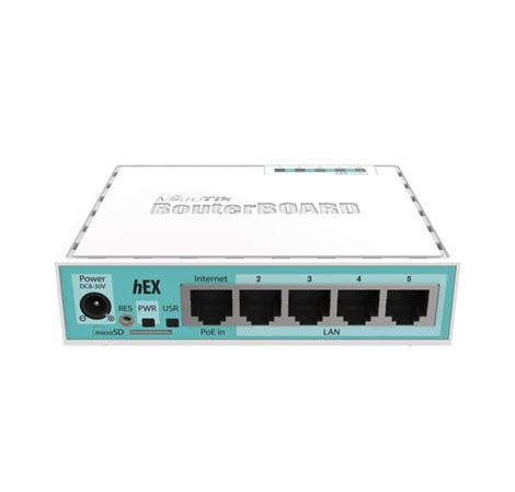 Mikrotik RB750Gr3, hEX, Dual Core 880MHz MHz CPU, 256MB RAM, 5×Gigabit LAN, USB, RouterOS L4, plastično kućište, PSU