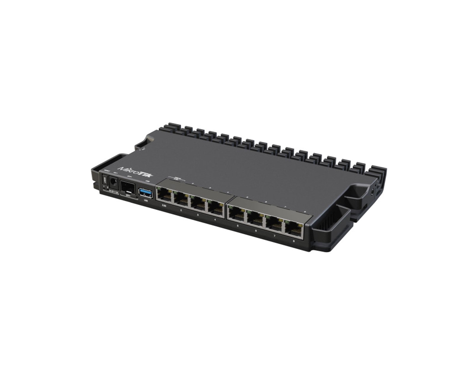 Mikrotik RouterBOARD RB5009UG+S+IN, ARMv8 CPU, 1GB DDR4 RAM, 1GB NAND, 1×2.5Gbit LAN, 7×1Gbit LAN, 1xSFP+ port, RouterOS L5, metalno desktop kučište, PSU