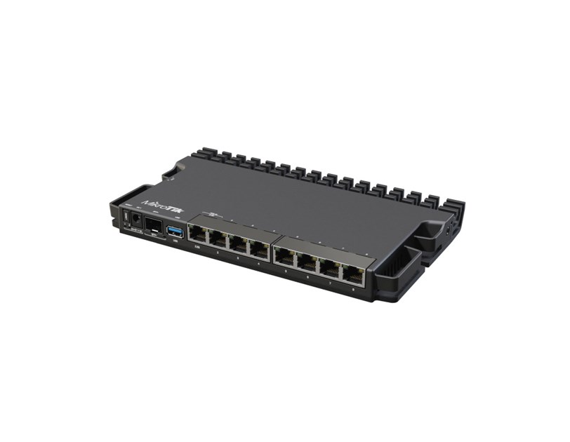 Mikrotik RouterBOARD RB5009UG+S+IN, ARMv8 CPU, 1GB DDR4 RAM, 1GB NAND, 1×2.5Gbit LAN, 7×1Gbit LAN, 1xSFP+ port, RouterOS L5, metalno desktop kučište, PSU