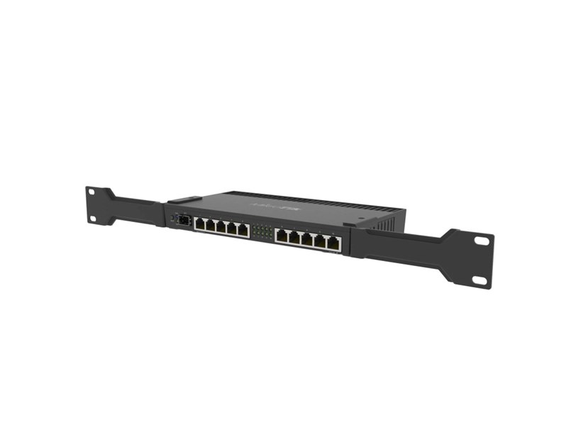 Mikrotik RouterBOARD 4011iGS+RM, A15 CPU (4-cores), 1GB RAM, 10×GLAN, 1xSFP+, RouterOS L5, desktop kućište, rackmount, PSU