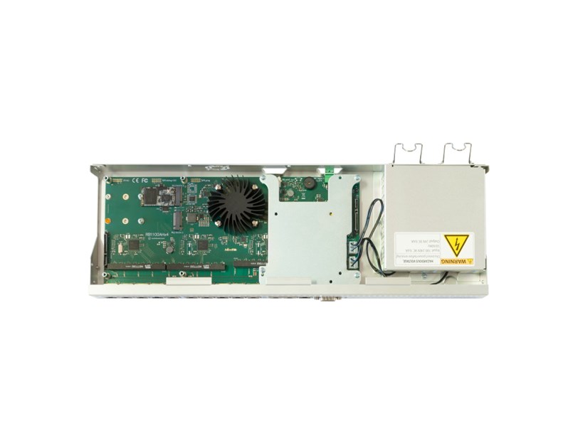 Mikrotik RouterBOARD RB1100AHx4 Dude edition, Annapurna Alpine AL21400 Cortex A15 CPU (4-cores, 1.4GHz/core), 1GB RAM, 13xGbit LAN, 60GB M.2, RouterOS L6, 1U rackmount kućište, Dual PSU