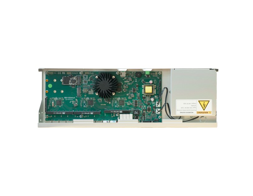 Mikrotik RouterBOARD RB1100AHx4 Dude edition, Annapurna Alpine AL21400 Cortex A15 CPU (4-cores, 1.4GHz/core), 1GB RAM, 13xGbit LAN, 60GB M.2, RouterOS L6, 1U rackmount kućište, Dual PSU