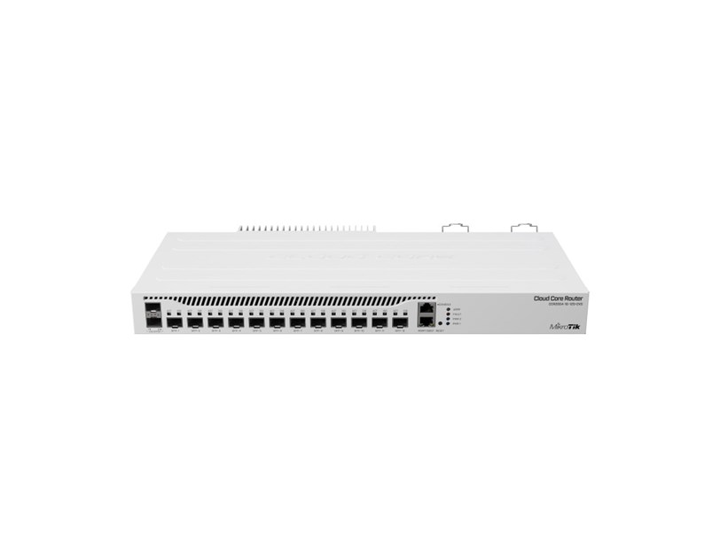 Mikrotik Cloud Core Router 2004-1G-12S+2XS, Cortex A57 CPU, 4GB RAM, 1×G-LAN, 12×10G SFP+, 2×25G SFP28, RouterOS L6, 1U rackmount case, Dual PSU