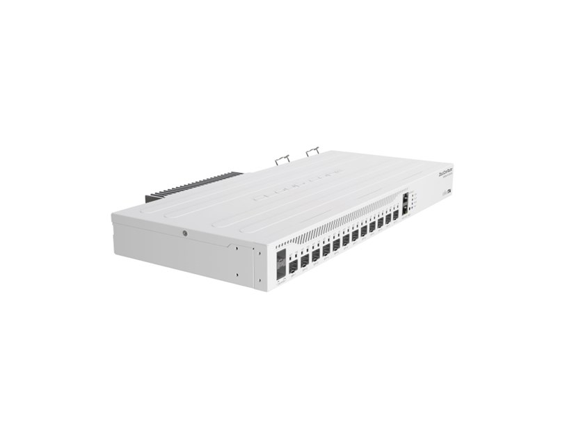 Mikrotik Cloud Core Router 2004-1G-12S+2XS, Cortex A57 CPU, 4GB RAM, 1×G-LAN, 12×10G SFP+, 2×25G SFP28, RouterOS L6, 1U rackmount case, Dual PSU