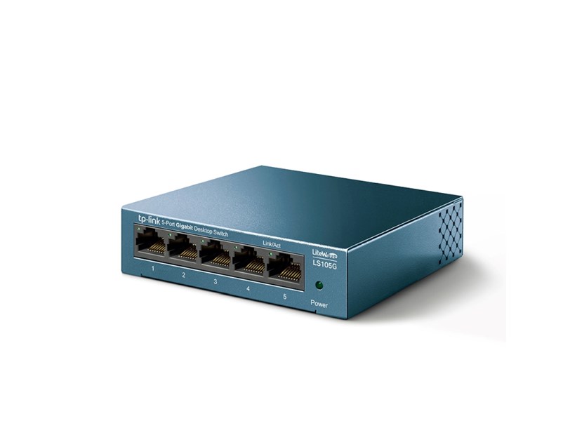 TP-Link LiteWave 5-Port Gigabit Desktop preklopnik (Switch), 5×10/100/1000 RJ45 Ports, metalno kučište