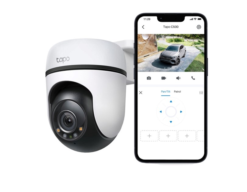 TP-Link Tapo C500 V2 kamera FHD, H.264 video, 360°/130° Pan/Tilt, Color Night Vision, microSD, dvosmjerni audio, detekcija pokreta, vodootporna IP65, Wi-Fi, Tapo app