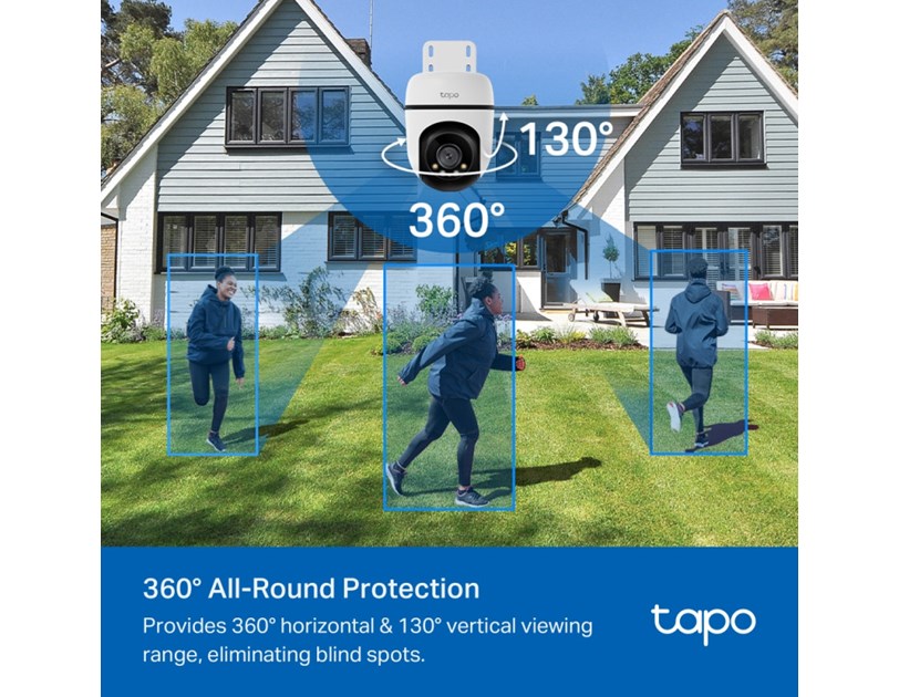 TP-Link Tapo C500 V2 kamera FHD, H.264 video, 360°/130° Pan/Tilt, Color Night Vision, microSD, dvosmjerni audio, detekcija pokreta, vodootporna IP65, Wi-Fi, Tapo app