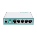 Mikrotik hEX refresh, 950 MHz CPU, 512MB RAM, 5×LAN, USB-A, POE support, RouterOSv7, metalno kućište, PSU