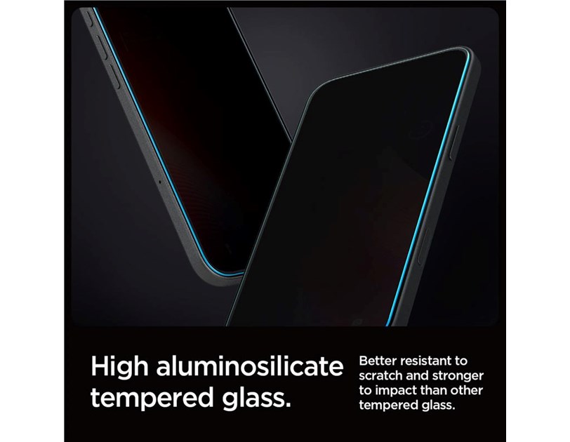 Spigen Glass tR EZ Fit (Privacy) 2 Pack, transparency - iPhone 16 Pro Max (AGL07908)