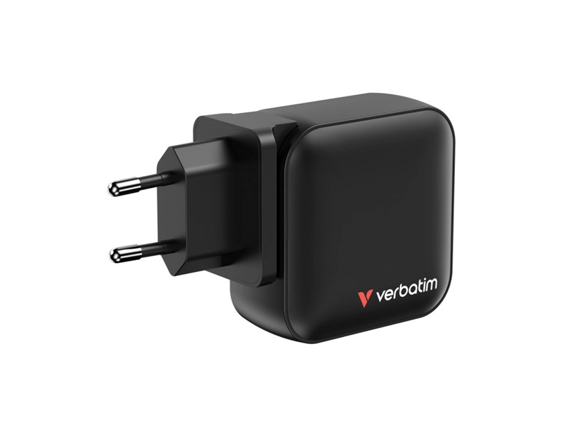 Verbatim Mini GaN zidni punjač 100W, 3×USB-C/1×USB-A, PD/QC 3.0