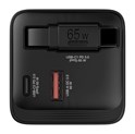 Verbatim GaN zidni punjač 65W, USB-C kabel na izvlačenje + 1×USB-A + 1×USB-C
