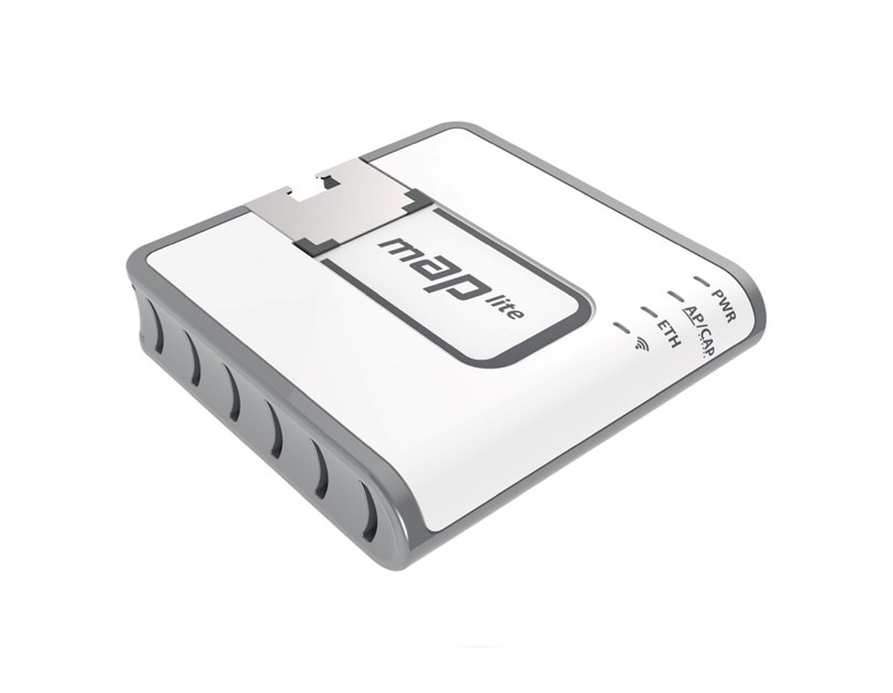 Mikrotik RBmAPL-2nD, mAP lite, 650Mhz CPU, 64MB RAM, 1×LAN, built-in Dual Chain 2.4Ghz 802.11bgn sa integriranim antenama, RouterOS L4, plastično kućište, PSU
