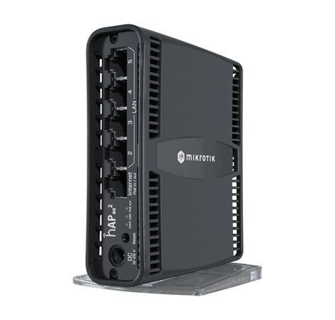 Mikrotik hAP ax2,Wi-Fi 6, C52iG-5HaxD2HaxD-TC, Quad-Core 864MHz CPU, 1GB RAM, 5×Gbit LAN (1×Gbit LAN PoE OUT), 2.4GHz/5GHz 802.11ax, Dual Chain wireless, RouterOS L4, desktop/tower kućište, PSU