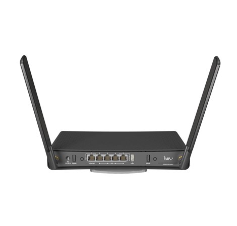 Mikrotik RBD53iG-5HacD2HnD, hAP ac3, 716MHz CPU, 256MB RAM, 5×GLAN, 2.4Ghz/5GHz 802.11b/g/n/ac, 2×vanjska antena, USB, tower/desktop kućište, USB, PSU, RouterOS L4