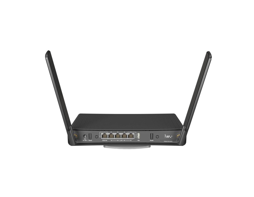 Mikrotik RBD53iG-5HacD2HnD, hAP ac3, 716MHz CPU, 256MB RAM, 5×GLAN, 2.4Ghz/5GHz 802.11b/g/n/ac, 2×vanjska antena, USB, tower/desktop kućište, USB, PSU, RouterOS L4