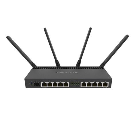 Mikrotik RouterBOARD 4011iGS+5HacQ2HnD, Cortex A15 CPU (4-cores), 1GB RAM, 10×GLAN, 1×SFP+, 2.4Ghz/5Ghz 802.11b/g/n/ac, RouterOS L5, desktop kućište, PSU