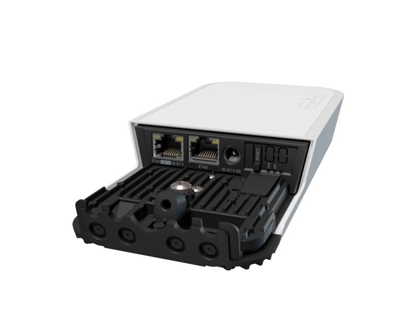 Mikrotik wAP ax (wAPG-5HaxD2HaxD), 800MHz (2 cores), 256 RAM, 128MB NAND, 2×GLAN, 2.4Ghz/5Ghz 802.11a/n/ac/ax, RouterOS v7, vanjsko kućište bijelo, PSU, PoE inj.