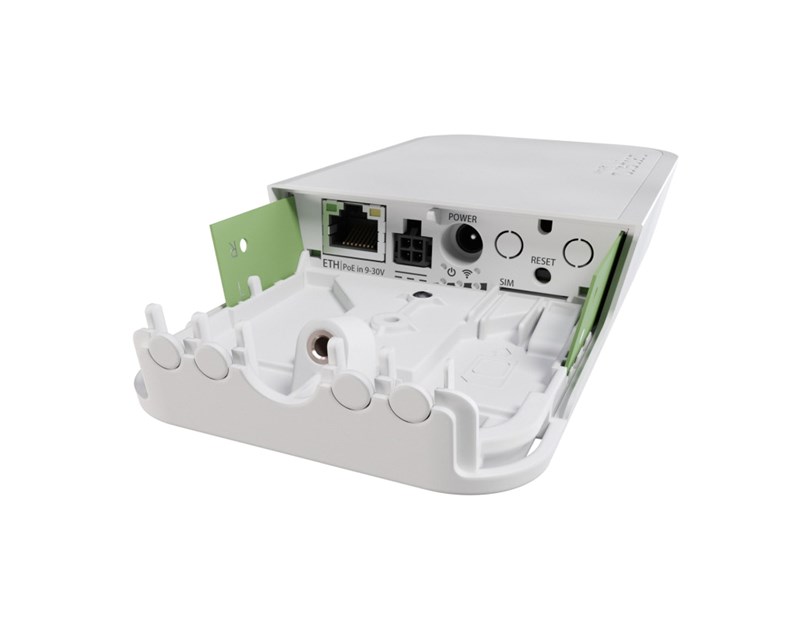 Mikrotik wAP LTE kit - 3x DC inputs (PoE-IN-Dc jack, Automotive), Passive PoE, 802.11 b/g/n wireless, 1x 10/100 ethernet ports, 1 Modern (Mini SIM) slot, IP54