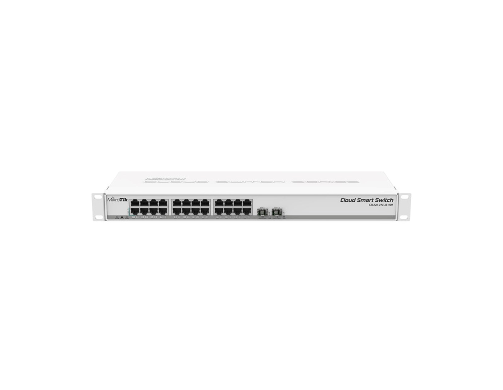 Mikrotik Cloud Smart Switch CSS326-24G-2S+RM, 24×G-LAN, 2×SFP+ cages, 1U rackmount kućište, PSU