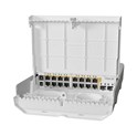 Mikrotik Cloud Router Switch CRS318-16P-2S+OUT, netPower 16P, 800MHz CPU, 256MB RAM, 16×G-LAN PoE-out, 2×SFP+, RouterOS L5/SwitchOS, vanjsko kućište, bez napjanja