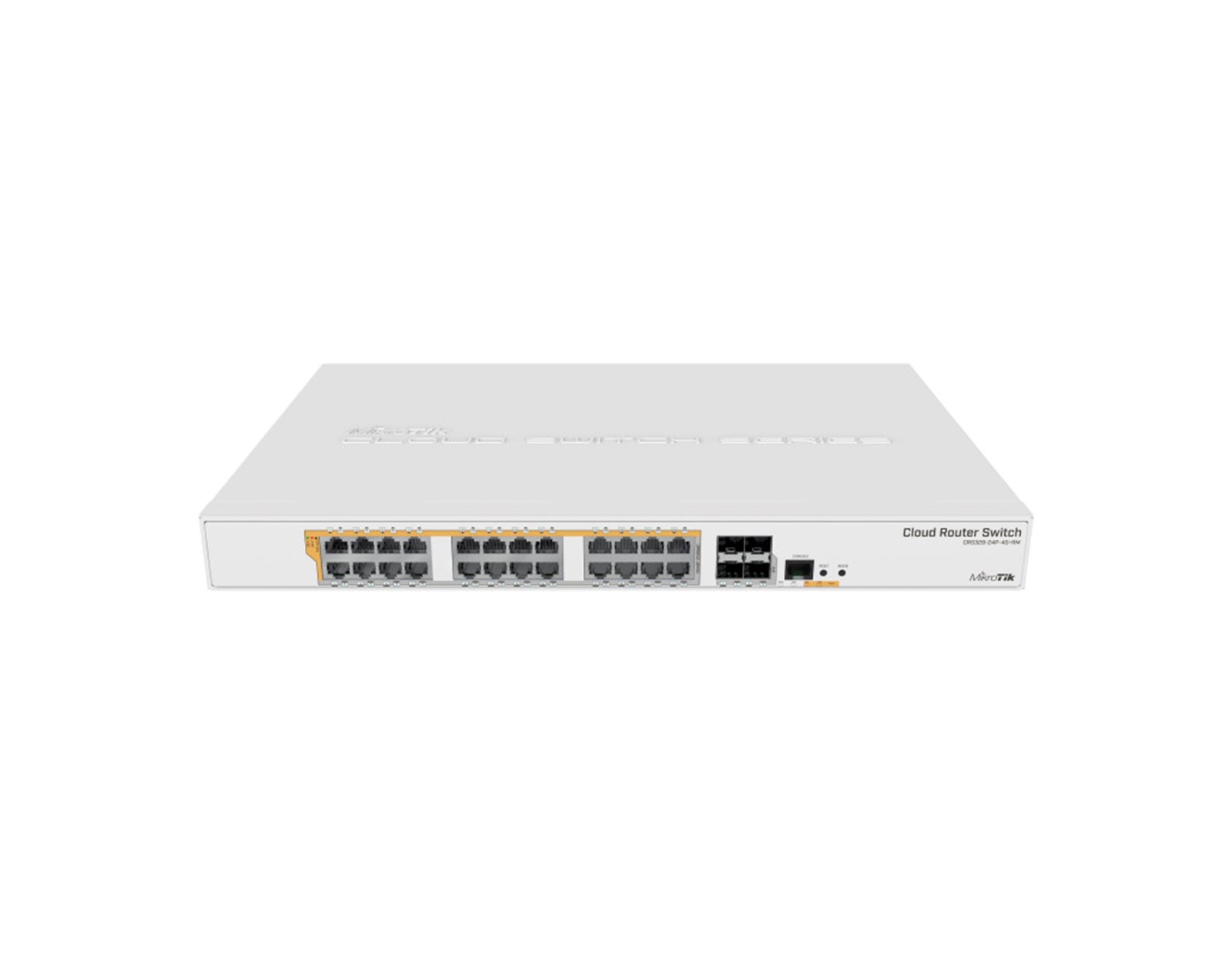 Mikrotik Cloud Router Switch CRS328-24P-4S+RM, 800 MHz CPU, 512MB RAM, 24×G-LAN (all PoE-out), 4xSFP+, RouterOS L5/SwitchOS (dual boot), 1U rackmount kućište, 500W PSU