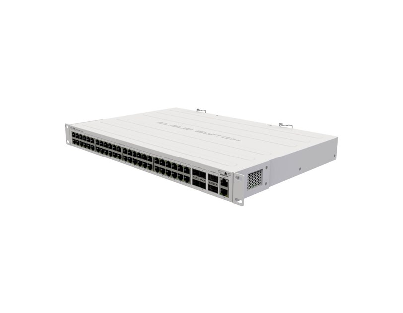 Mikrotik Cloud Router Switch CRS354-48G-4S+2Q+RM, 48×G-LAN RJ45, 4×10G SFP+, 2×40G QSFP+, RouterOS L5, 1U rackmount , Dual redundant PSU