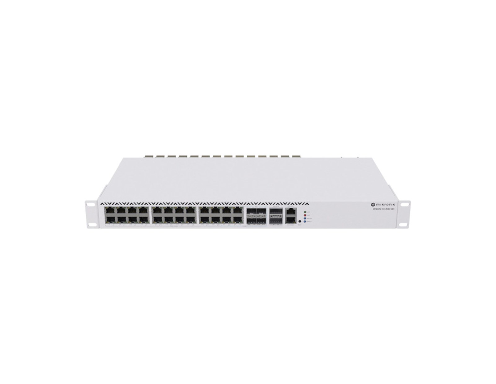 Mikrotik Cloud Router Switch CRS326-4C+20G+2Q+RM, 20x 2.5 GIGABIT Ethernet, 4x Combo ports ethernet 2.5G/10G SFP+, 2x 40G QSFP+, 128 MB DDR2 RAM, 32 MB storage, RouterOS v7 License level 6, 2x AC In