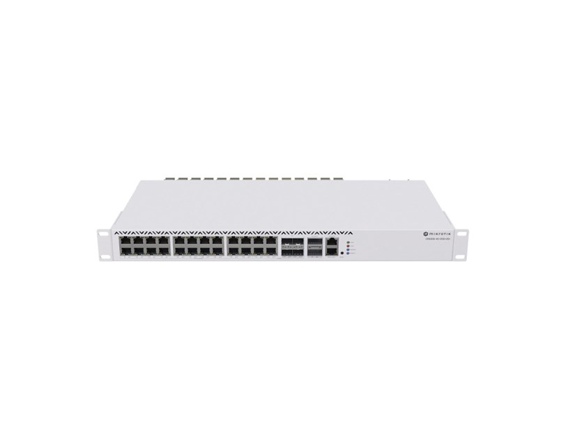 Mikrotik Cloud Router Switch CRS326-4C+20G+2Q+RM, 20x 2.5 GIGABIT Ethernet, 4x Combo ports ethernet 2.5G/10G SFP+, 2x 40G QSFP+, 128 MB DDR2 RAM, 32 MB storage, RouterOS v7 License level  6, 2x AC In