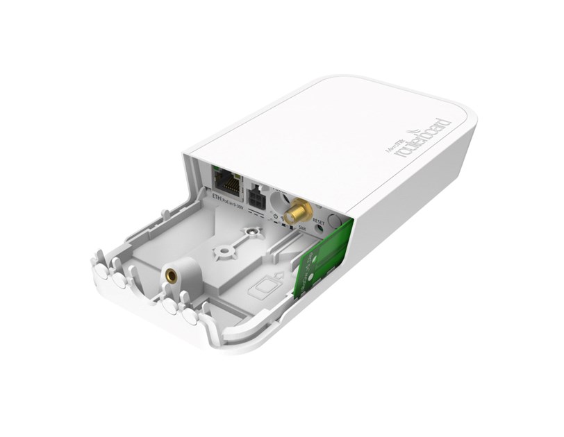 Mikrotik wAP LoRa8 kit, 863-870 MHz, 650MHz CPU, 64MB RAM, 1×LAN, 2.4Ghz 802.11b/g/n Dual Chain, R11e-LoRa8 card, LoRa internal antena, RouterOS L4, vanjsko kućište, PSU, PoE injector