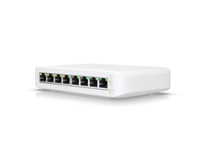 Ubiquiti UniFi Managed 8-port Gigabit Switch (4-port PoE+) 52W (USW-LITE-8-PoE)