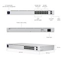 Ubiquiti UniFi Managed 16-port Gigabit Switch (8-port PoE+), 2× SFP, Rackmount (USW-16-PoE-Gen2)