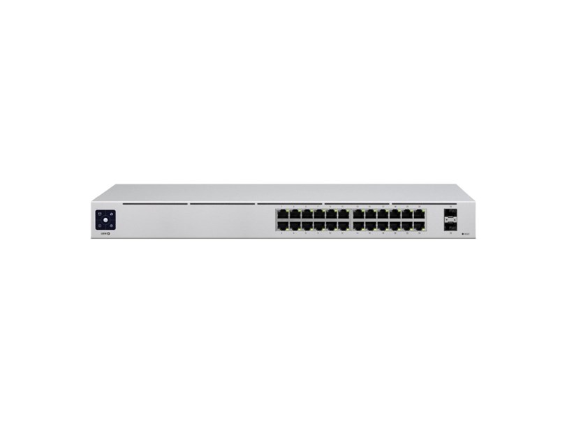 Ubiquiti UniFi Managed 24-port Gigabit Switch, 2×1G SFP, Rack 1U (USW-24)