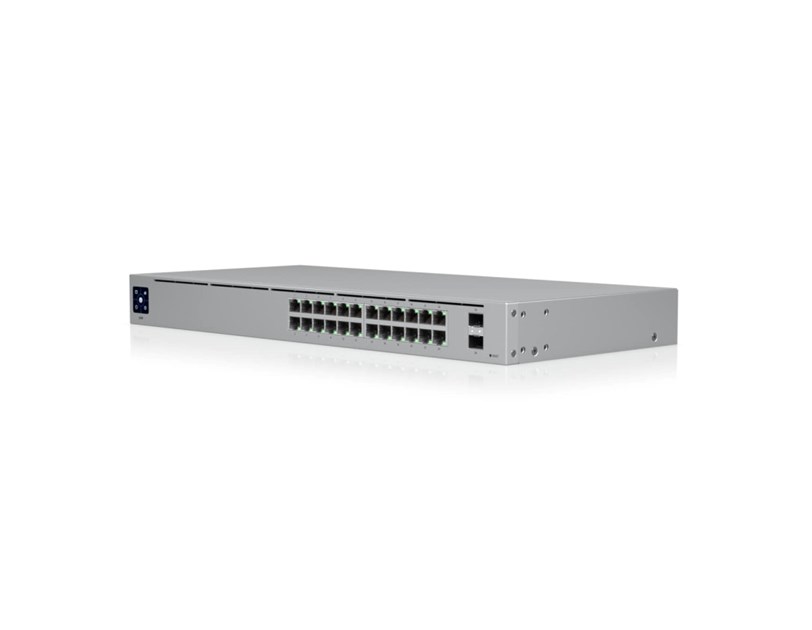 Ubiquiti UniFi Managed 24-port Gigabit Switch, 2×1G SFP, Rack 1U (USW-24)