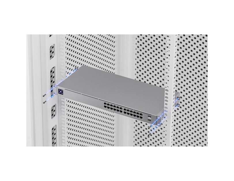 Ubiquiti UniFi Managed 24-port Gigabit Switch, 2×1G SFP, Rack 1U (USW-24)