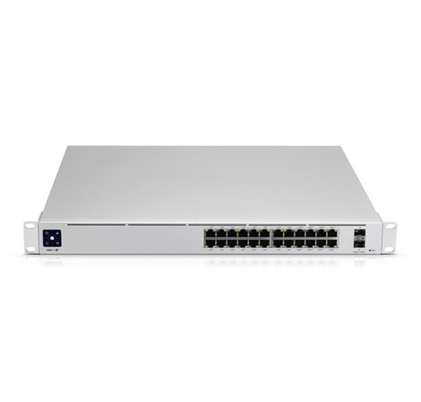 Ubiquiti UniFi Managed 24-port Gigabit Switch, 2×10G SFP+, Rackmount, (USW-PRO-24)