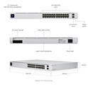 Ubiquiti UniFi Managed 24-port Gigabit Switch, 2×10G SFP+, Rackmount, (USW-PRO-24)