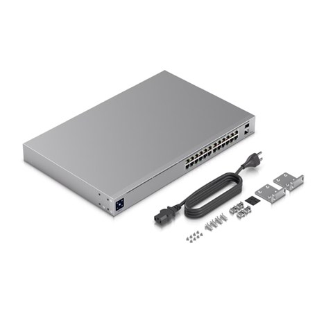 Ubiquiti UniFi Managed 24-port Gigabit L3 Switch, 16-port PoE+, 8-port PoE++, 2×10G SFP+, Rackmount, 400W (USW-PRO-24-PoE-Gen2)