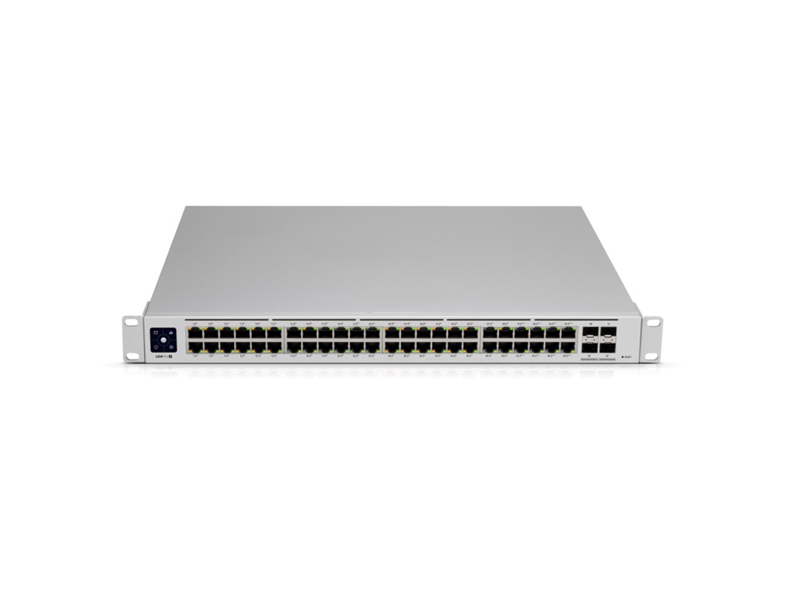 Ubiquiti UniFi Managed 48-port Gigabit Switch (32-port PoE+), 4×SFP, Touchscreen LCD, Rackmount, 195W (USW-48-PoE)